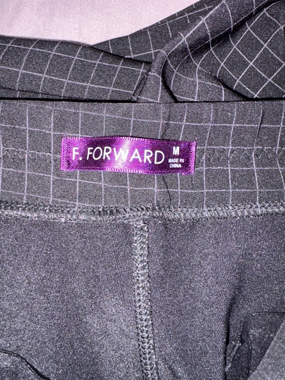F. Forward- Pinstripe Plaid Trouser - Picture 3 of 3